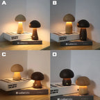 Mushroom Glow Lamp-Wood Touch Night Light