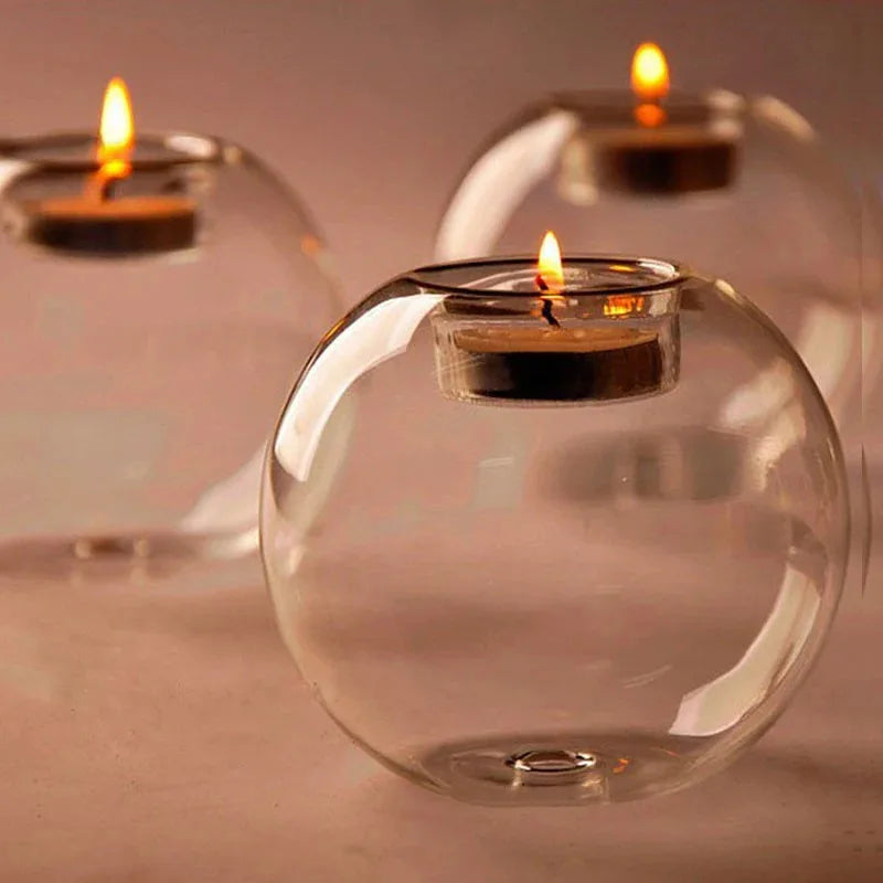 Serene Glass Candle Holder