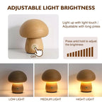 Mushroom Glow Lamp-Wood Touch Night Light